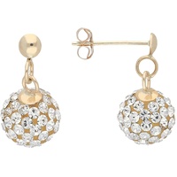 VIVANCE Paar Ohrstecker »sparkling crystals«, 13614302-0 Gelbgold 375,