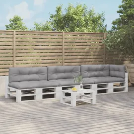 vidaXL Palettenkissen 7-tlg. 60 x 40 x 20 cm grau