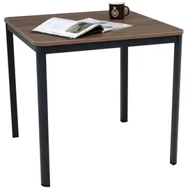 mades Schreibtisch Nova, 80x80x75 cm, Nussbaum, Nachbildung/anthrazit - Grau