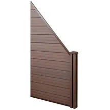 Mendler Windschutz WPC-Sichtschutz Sarthe 0,98 m braun WPC