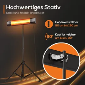 Tronitechnik TT-TH-2010 Infrarot Heizstrahler 3 kW schwarz