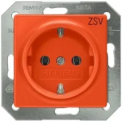 Siemens 5UB1911 DELTA i-system SCHUKO-Steckdose mit Bedruckung ZSV, orange