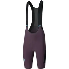 bergzeit basics Herren Jeuf Pro Gravel Cargo Bib kurz (Größe L, lila)