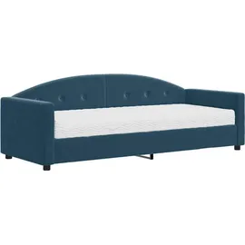 vidaXL Tagesbett mit Matratze Blau 80x200 cm Samt