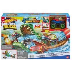 Mattel® Spielzeug-Monstertruck HotWheels HGV14 Monster Trucks Color Shifters Sumpf-Attacke, Spielset bunt