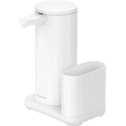 Simplehuman 414ml + Schwammhalter- weißer Stahl - Kontaktloser Seifenspender