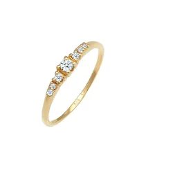 Elli DIAMONDS Verlobungsring Diamanten (0.1 ) 585 Weißgold 56 Damen 