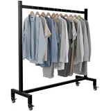 deluke Garderobenständer LENN 120 x 38 x 120 cm Schwarz