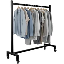 deluke Garderobenständer LENN 120 x 38 x 120 cm Schwarz