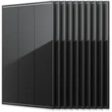 Solarpanel 2000W, 12V PV Modul, SMBB Technologie, Hohe Effizienz Monocrystalline Solarmodul, Full Black Aluminium Frame Solar Panel, Ideal for Balcony Power Plant, Motorhome, Boat (200W*10)