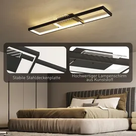 Homcom Deckenleuchte 43W Flach schwarz