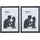 Relaxdays Bilderrahmen 2er Set, 13x18 cm, Passepartout 9x13 cm, Glasscheibe, Fotorahmen zum Stellen & Hinhängen, schwarz