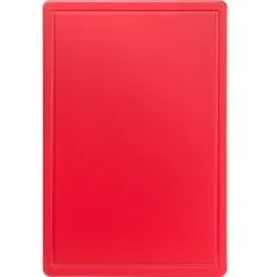Stalgast Schneidebrett, HACCP, Polypropylen, 600 x 400 x 18 mm MS1101600 , Rot für rohes Fleisch