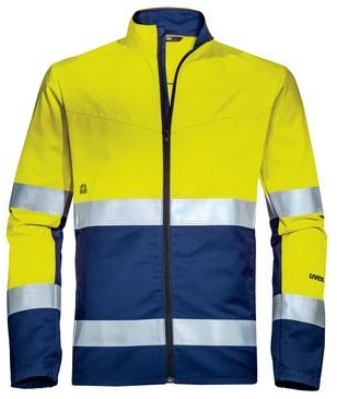 uvex suXXeed construction Bundjacke Warnfarben - körpernaher Schnitt warngelb warngelb/dunkelblau XS - 8826608 - gelb/blau