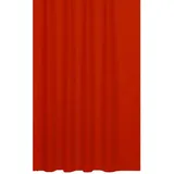 Ekershop Duschvorhang Textil Uni Farben Weiß Schwarz Rot Grau Breite 240 cm für Duschstange (inkl. Ringe), Höhe 200 cm, wasserabweisend, waschbar, bügelbar rot