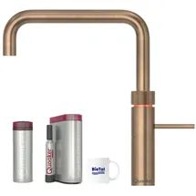 Quooker Fusion Square Messing Patina & PRO3 kochendes Wasser Reservoire