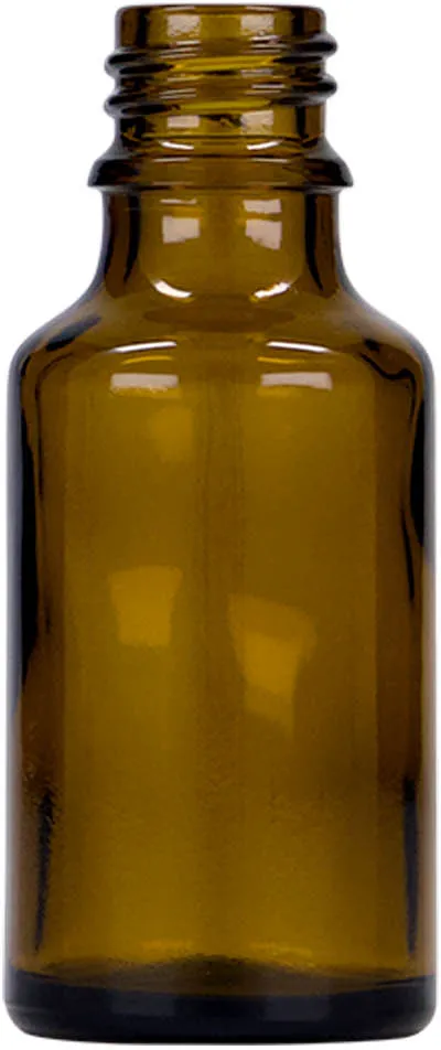 25 ml Boccetta di vetro, marrone, imboccatura: DIN 18