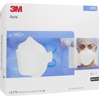 3M Atemschutzmaske 3M 1862+ ohne Ventil Aura FFP2