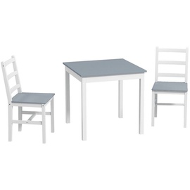 Homcom Essgruppe 3er-Set, Esstisch mit 2 Stühlen, Küchentisch-Set für 2 Personen