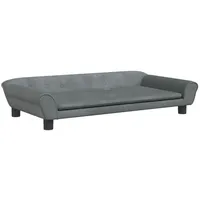 vidaXL Kindersofa Dunkelgrau 100x50x26 cm Samt