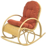 moebel-direkt-online Schaukelstuhl Luisa (Inklusive Kissenauflage), Naturmaterial Rattan beige