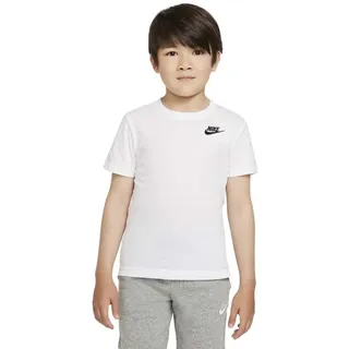 Nike T-Shirt Bambini/Ragazzi NSW Embroidery Futura Tee (6-7 ANNI Bianco)