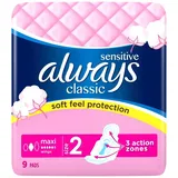 Always Classic Maxi Sensitive Damenbinden Soft Touch 9er Pack