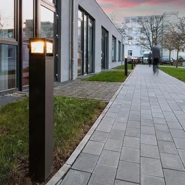 dotlux LED-Pollerleuchte Aluminium, Glas 20 cm 7,5/15 W inkl. LED-Lampe