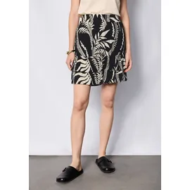 street one studio Volantrock Damen Floral Schwarz 40