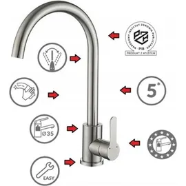 OEM Doppelspüle links Einbau Edelstahl 780 x 430 mm Handbetätigung