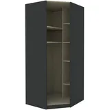 hom'in Hom`in Eckschrankkorpus System Unit, Anthrazit, Holzwerkstoff, 6,6 Fächer, 91.1x210x91.1 cm, Schlafzimmer, Kleiderschränke, Eckschränke