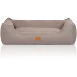 Knuffelwuff Hundebett Lotte Velours XXL 120 x 85cm Lichtgrau