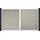 GROJA Doppeltor 300 x 180 cm Grau/Aluminium