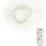 VBS Mini-LED-Lichterkette, mit Timer, mit Knopfzellen 10 u. 20 LEDs Weihnachten 10 LEDs