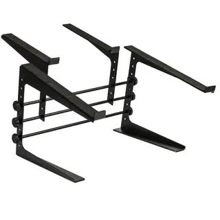 Fame DJ Multi-Stand, Laptop Stand, Höhen- und Breitenverstellbar, Angewinkelte Ablagefläche, Gummierte Ablagefläche, Rutschfester Standfuß, Robust und Stabil, Kompatibel mit Pioneer DDJ-1000 (SRT),