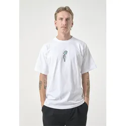 T-Shirt CLEPTOMANICX "Classic Tee Empathy", Herren, Gr. L, weiß, 100% Baumwolle, casual, normal, Kurzarm, Shirts, Locker geschnitten