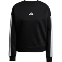 Adidas Essentials 3-Streifen Fleece Sweatshirt Black / White M