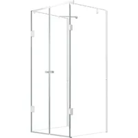 Glaszentrum Hagen Ares U-Duschkabine mit Drehtür rechts 75 x 195 cm ESG Glas weiß