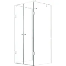 Glaszentrum Hagen Ares U-Duschkabine mit Drehtür rechts 75 x 195 cm ESG Glas weiß