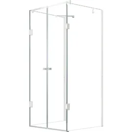 Glaszentrum Hagen Ares U-Duschkabine mit Drehtür rechts 75 x 195 cm ESG Glas weiß