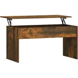 vidaXL Couchtisch Höhenverstellbar Kaffeetisch Wohnzimmertisch Beistelltisch Sofatisch mit Stauraum Räuchereiche 102x50,5x52,5cm Holzwerkstoff