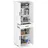komto Porto Kleiderschrank 180x34x60 cm weiß