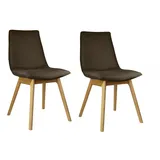 Andas Esszimmerstuhl »Ramon«, (Set), 2 St., Microfaser, mit Massivholzbeinen, verschiedene Stoffe