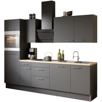 OPTIFIT Küchenzeile Optikoncept Ingvar 270 cm Anthrazit