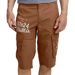 FQ1924 Mael Herren Freizeit-Bermuda Cargo-Shorts Baumwoll-Hose Sommer-Hose 21900196 181018 Braun - 