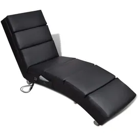 vidaXL Chaiselongue Kunstleder 51 x 155 x 73 cm schwarz