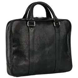 Leonhard Heyden Bergamo Aktentasche Leder 38 cm Laptopfach schwarz