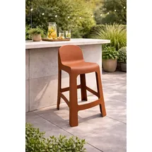 aea Edler brauner Barhocker Gartenhocker Exklusiver Lounge Sitzhocker
