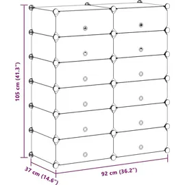 vidaXL Schuh-Organizer 12 Fächer 0 x 0 x 0 cm weiß / weiß