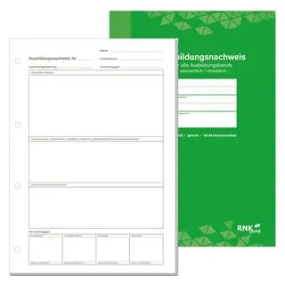 RNK Ausbildungsnachweis A4 Block wöchentlich